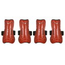 PATIKIL サッカーすねパッド 4個 通気性 PVC スポーツガード 若者用 レッド