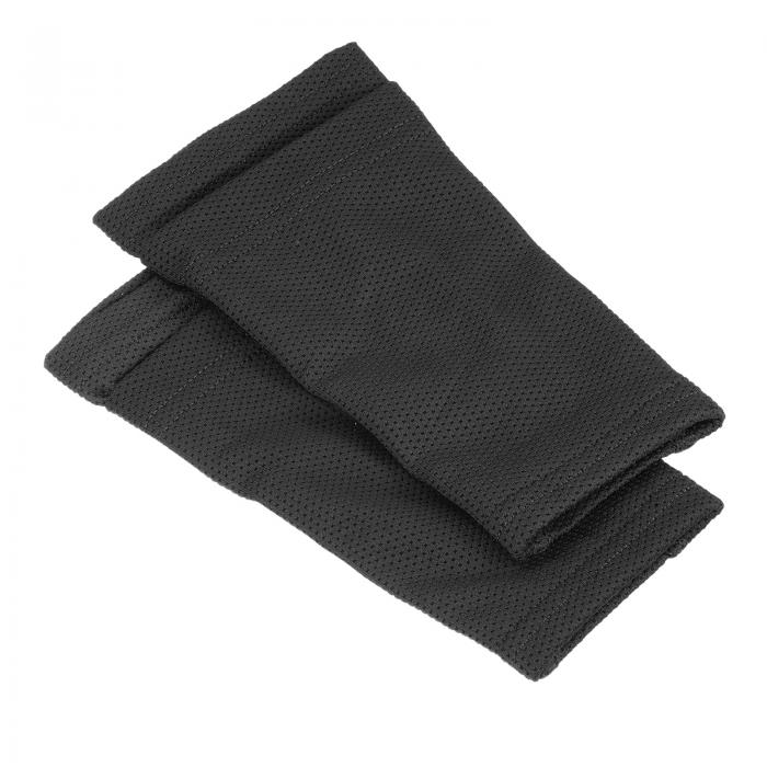 PATIKIL Sサイズ サッカーシンガードソックス 4個 通気性 スリーブ ランニング用 ブラック