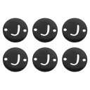 uxcell ステンレススチールレターリンク装飾6個 アルファベットペンダントコネクタ DIYイヤリングブレスレットネックレス宝石ギフト作成用 黒レターJ