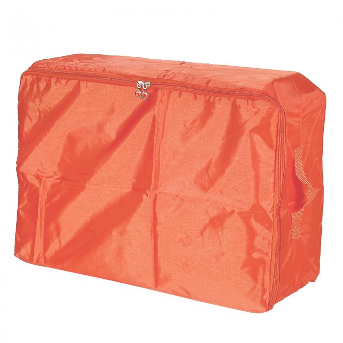 PATIKIL 衣類収納バッグ 長さ53cm 折りたたみ式クローゼット オーガナイザーバッグ キャリングハンドル付き 寝具用 オレンジ 1