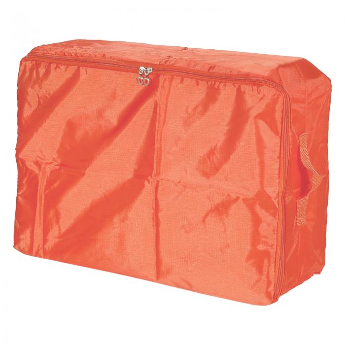 PATIKIL 衣類収納バッグ 長さ58cm 折りたたみ式クローゼット オーガナイザーバッグ キャリングハンドル付き 寝具用 オレンジ