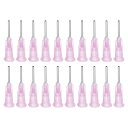 uxcell 工業用先端 鈍いディスペンシングニードル ルアーロック付き 液体グルーガン用 18G 12.5 mm ピンク 40個
