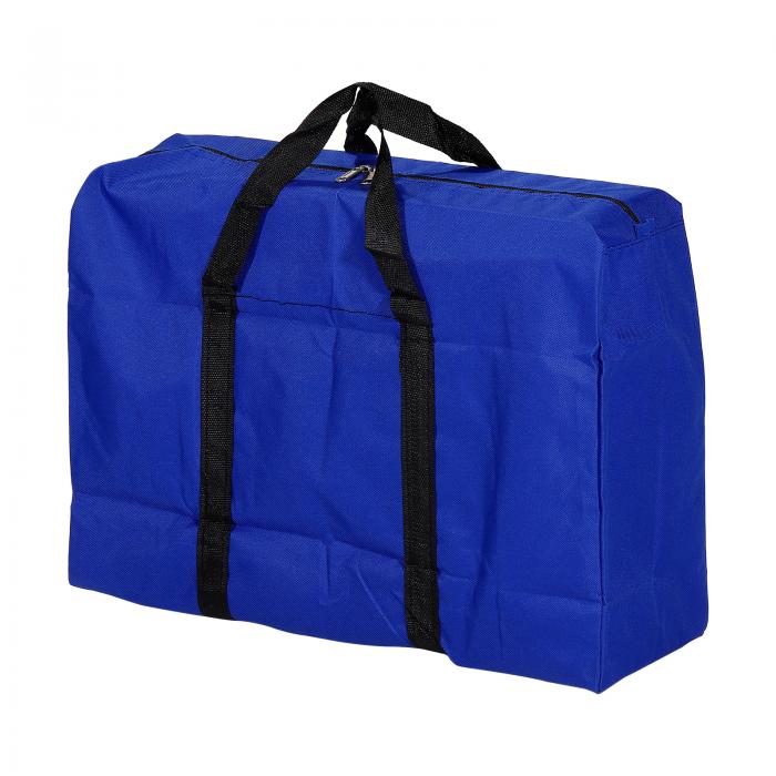 PATIKIL ジッパー付き収納トート 折りたたみ式 引っ越しトートバッグ 重型 寝具用 40L容量 ブルー