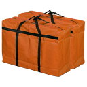 PATIKIL ジッパー付き収納トート 折りたたみ式 引っ越しトートバッグ 重型 寝具用 150L オレンジ 2個