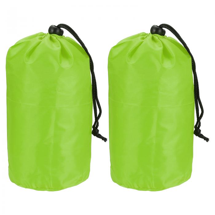 PATIKIL 衣類収納巾着袋 2個 小型 衣類毛布収納袋 ストラップ付き キャンプ旅行用 グリーン