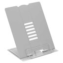PATIKIL 210x165x260mm ブックスタンド 鉄 6角度調節可能 折りたたみ式 デスクトップ ブックディスプレイホルダー 読書用 グレー