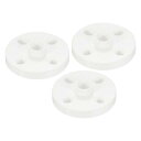 PATIKIL 20mm PVC管継手 3個入り フランジパイプ ソケット カップリングコネクタ パイプコネクト用 ホワイト(3)