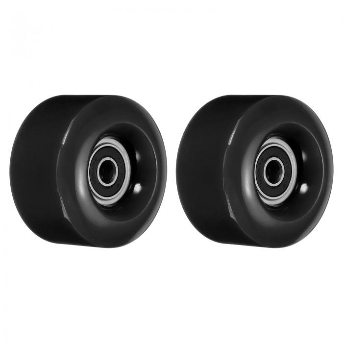 PATIKIL 32 x 58mm ローラースケート車輪 ベアリング付き 2個 82A クワッドスケートの交換 複列スケート用 屋内屋外スケートボード用 ブラッ...