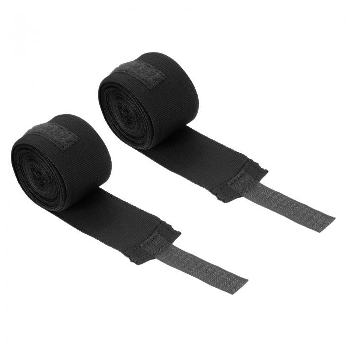 PATIKIL ボクシングハンドラップ 2個 500 cm長さ 弾性 格闘技拳包帯 ムエタイ キックボクシング用 ブラック