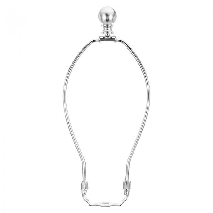 PATIKIL 225 mm ランプハープキット フィニアル付き 1セット 着脱式ランプシェードブラケットホルダー DIY照明アクセサリー テーブルランプ用 フロアランプ用 クロム