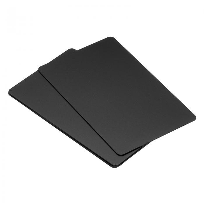 PATIKIL 0.8 mm メタルビジネスカード 5個 ブランクネームカード 陽極酸化アルミニウム DIYギフトカード用 ブラック