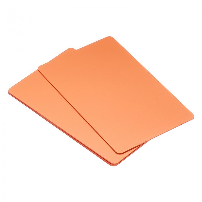 PATIKIL 0.8 mm メタルビジネスカード 5個 ブランクネームカード 陽極酸化アルミニウム DIYギフトカード用 ピンク
