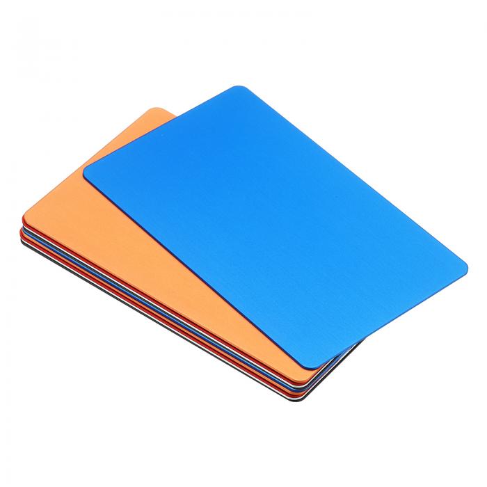 PATIKIL 0.8 mm メタルビジネスカード 10個 ブランクネームカード 陽極酸化アルミニウム DIYギフトカード用 マルチカラー