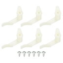PATIKIL 3.5mm ランプシェードクリップ 天井ランプ固定金具 天井ライトバックル 6ペア入り ライト固定アクセサリー ABSプラスチック ホワイト