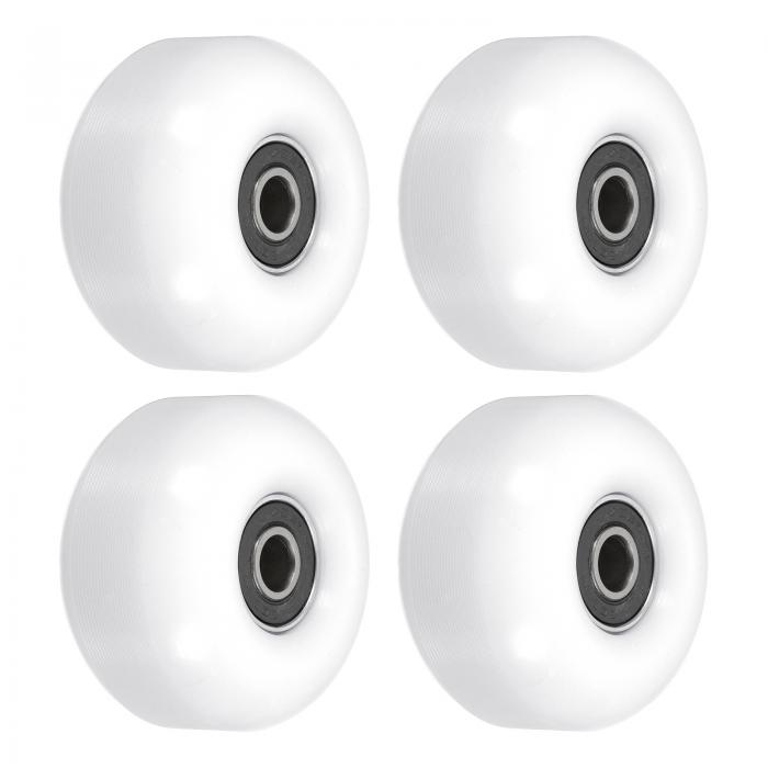 PATIKIL 52 mm スケートボードホイール ベアリング付き 4個 ストリートホイール スケートボード用 クルーザーホイール交換 95A ホワイト ブラック