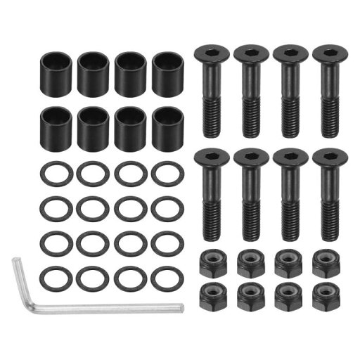 PATIKIL 25mm直径 スライド ハードウェア ネジボルトキット 8個入り スライド ツール 六角キー部品 取り付け ガスケット付き ワッシャナット レンチ スライドボード ロングボードホイールアクセサリー ブラック PATIKIL 25mm直径 スライド ハードウェア ネジボルトキット 8個入り スライド ツール 六角キー部品 取り付け ガスケット付き ワッシャナット レンチ スライドボード ロングボードホイールアクセサリー ブラック