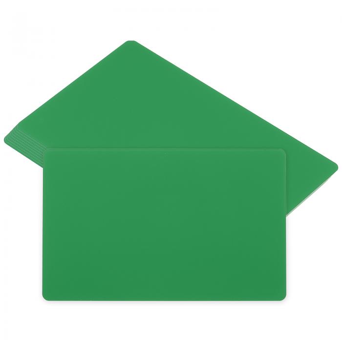 PATIKIL 0.45 mm メタルビジネスカード 10個 ブランクネームカード 陽極酸化アルミニウム DIYギフトカード用 グリーン