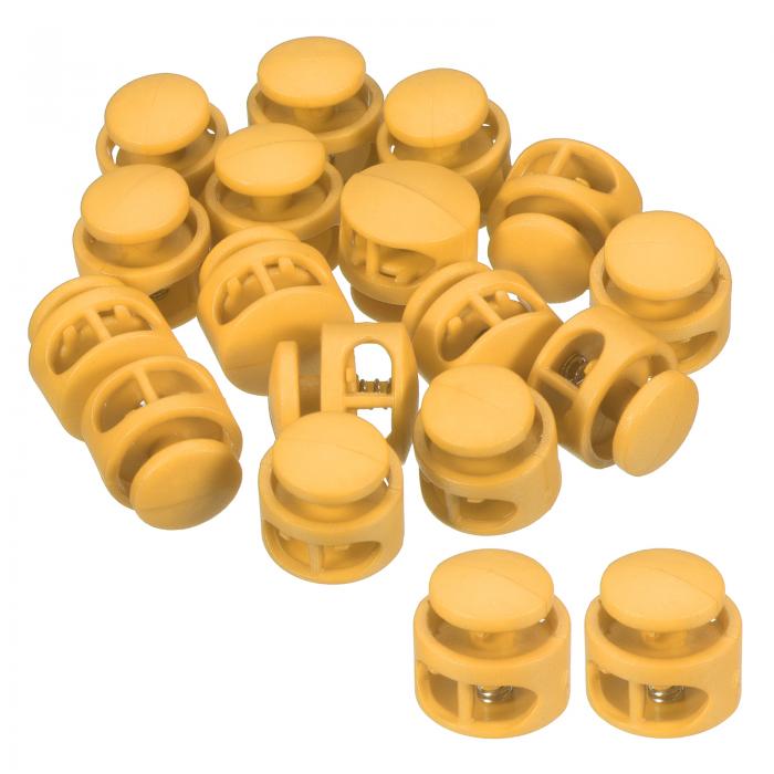 PATIKIL 直径17 mm コードロック16個 丸型両穴ストッパー ゴムひもファスナー スライダー 巾着袋 衣類 ..