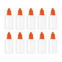 PATIKIL 50ml 液体ドロッパーボトル 10個 PE スクイーザブル ドロップアイドロッパーコンテナ PPキャップ付き ホームトラベル用 オレンジ