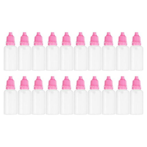PATIKIL 20ml 液体ドロッパーボトル 20個 PE スクイーザブル ドロップアイドロッパーコンテナ PPキャップ付き ホームトラベル用 ピンク PATIKIL 20ml 液体ドロッパーボトル 20個 PE スクイーザブル ドロップアイドロッパーコンテナ PPキャップ付き ホームトラベル用 ピンク