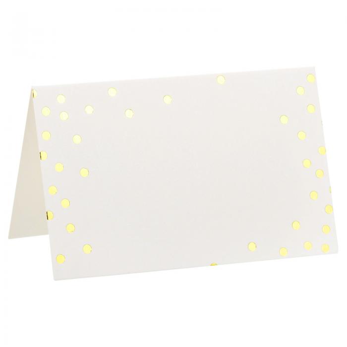 PATIKIL グリーティングカード 50個 好意装飾 折り畳み式 ブランクカード 結婚式 パーティー DIY テーブル名と場所カード用 ゴールドトーンポイント...