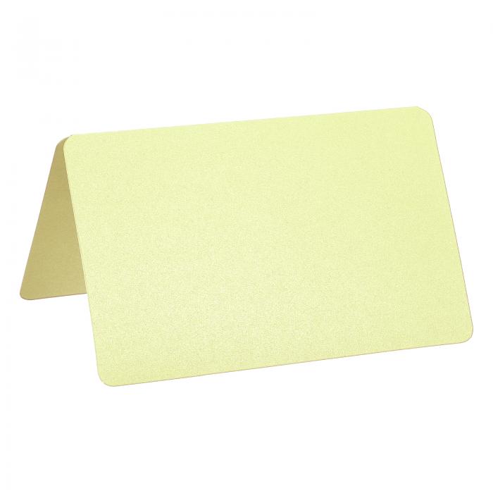 PATIKIL グリーティングカード 50個 好意装飾品 折り畳み式ブランクカード 結婚式 パーティー DIYの装飾用 テーブル名席札 ライトグリーン パール紙