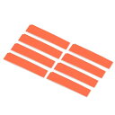 PATIKIL 25 x 1.7 cm バドミントンラケット保護テープ ラケットヘッド保護ステッカー ラケットガードテープ 8巻 PU 厚く 耐摩耗性 オレンジ