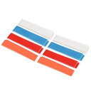 PATIKIL 25 x 1.7 cm バドミントンラケット保護テープ ラケットヘッド保護ステッカー ラケットガードテープ 8巻 PU 厚く 耐摩耗性 4カラー