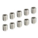 PATIKIL M6x6 mm グラブスクリュー 10個 メトリック六角穴付きヘッド ナイロン カップポイントセットねじ 内部六角ドライブ ハードウェア 304...