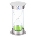 PATIKIL 5ミニッツサンドタイマー サンディクロック プラスチックカバー付き カウントダウン砂時計 ゲーム キッチン パーティー記念品 DIY装飾用 グリーンサンズ