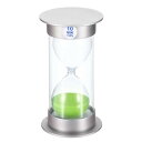 PATIKIL 10ミニッツサンドタイマー サンディクロック プラスチックカバー付き カウントダウン砂時計 ゲーム キッチン パーティー記念品 DIY装飾用 グリーンサンズ