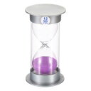 PATIKIL 15ミニッツサンドタイマー サンディクロック プラスチックカバー付き カウントダウン砂時計 ゲーム キッチン パーティー記念品 DIY装飾用 パープルサンズ