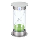PATIKIL 15ミニッツサンドタイマー サンディクロック プラスチックカバー付き カウントダウン砂時計 ゲーム キッチン パーティー記念品 DIY装飾用 グリーンサンズ