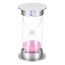 PATIKIL 20ミニッツサンドタイマー サンディクロック プラスチックカバー付き カウントダウン砂時計 ゲーム キッチン パーティー記念品 DIY装飾用 ピンクサンズ