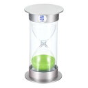 PATIKIL 20ミニッツサンドタイマー サンディクロック プラスチックカバー付き カウントダウン砂時計 ゲーム キッチン パーティー記念品 DIY装飾用 グリーンサンズ