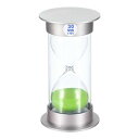 PATIKIL 30ミニッツサンドタイマー サンディクロック プラスチックカバー付き カウントダウン砂時計 ゲーム キッチン パーティー記念品 DIY装飾用 グリーンサンズ
