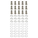 PATIKIL M8x12mm ラウンドヘッド 中空ネジボルト 4種類セット 60個入り スルーホールボルト シャンデリアファスナー 六角ナット ガスケット付き
