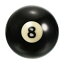 PATIKIL 52.5mm #8 ボール ビリヤード交換用ボール ビリヤード台のボール ビリヤードボール 標準規定サイズ ビリヤードルーム ゲームルーム用 ブラック
