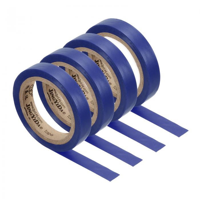 PATIKIL 8 M ラケット仕上げベルト グリップテープ フィニッシングテープ 4巻 PVC ラケットアクセサリー 粘着性 シール テニス用 バドミントン用 ブルー
