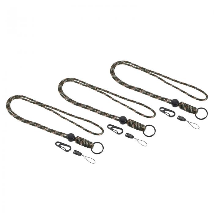 PATIKIL パラコードランヤード 520 mm 3個 ネックレスキーチェーンコード 金属クラスプフックリングス..