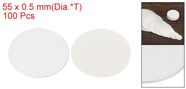 PATIKIL 55mm アルミホイルキャップライナー 100個 改ざん防止 誘導ヒートシーラー シーリングライナー PET ジャー蓋用