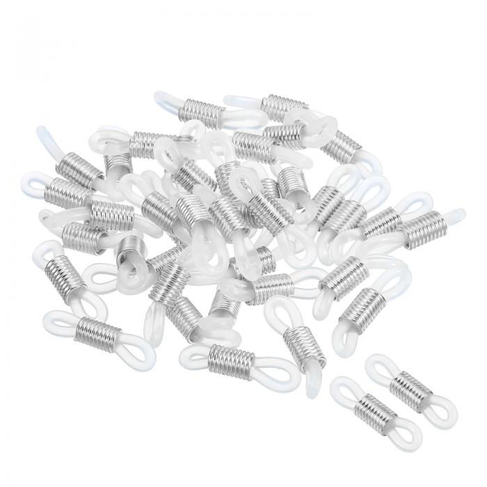 PATIKIL メガネチェーンコネクタ 40個 調整可能 滑り止め シリコーンゴム ストラップホルダー チェーンエンドループ ラージサイズ レディース メンズ ...