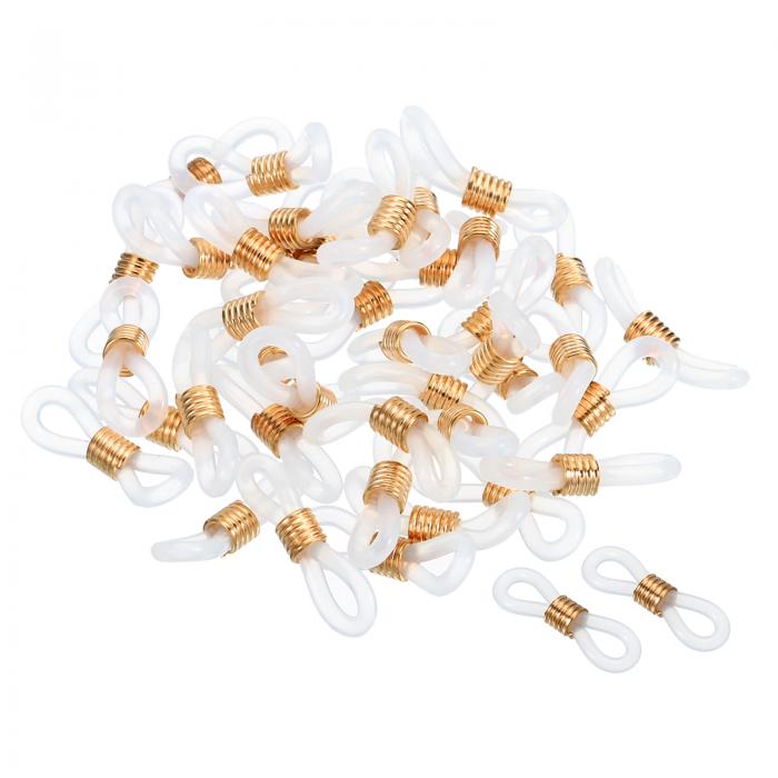 PATIKIL メガネチェーンコネクター 40個パック 調節可能な滑り止めシリコンラバーストラップホルダー チェーンエンドループ レディース メンズ サングラス...