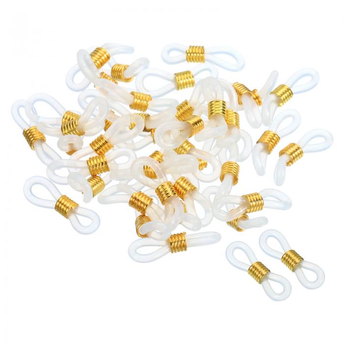 PATIKIL メガネチェーンコネクタ 40個 調整可能 滑り止め シリコーンゴム ストラップホルダー チェーンエンドループ レディース メンズ メガネ サング...