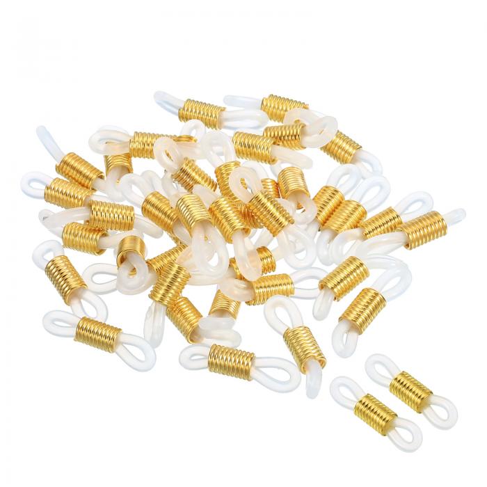 PATIKIL メガネチェーンコネクタ 40個 調整可能 滑り止め シリコーンゴム ストラップホルダー チェーンエンドループ ラージサイズ レディース メンズ ...