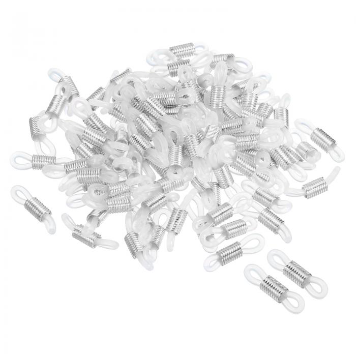 PATIKIL メガネチェーンコネクタ 100個 調整可能 滑り止め シリコーンゴム ストラップホルダー チェーンエンドループ ラージサイズ レディース メンズ...