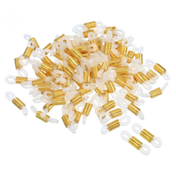 PATIKIL メガネチェーンコネクタ 100個 調整可能 滑り止め シリコーンゴム ストラップホルダー チェーンエンドループ ラージサイズ レディース メンズ...