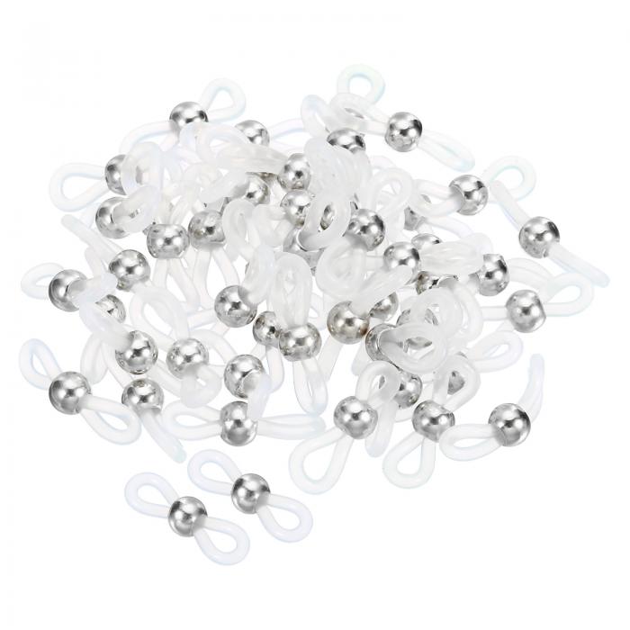 PATIKIL メガネチェーンコネクタ 50個 調整可能 滑り止め シリコーン ストラップホルダー チェーンエンドループ レディース メンズ メガネ サングラス...