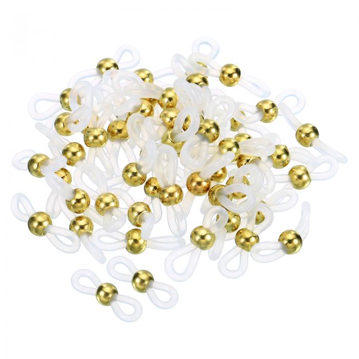 PATIKIL メガネチェーンコネクタ 50個 調整可能 滑り止め シリコーン ストラップホルダー チェーンエンドループ レディース メンズ メガネ サングラス...