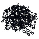 PATIKIL メガネチェーンコネクタ 100個 調整可能 滑り止め シリコーン ストラップホルダー チェーンエンドループ レディース メンズ メガネ サングラ...